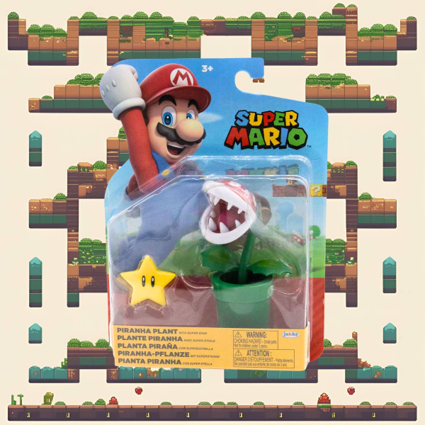 World of Nintendo Minifiguren Super Mario (Wave 40) Piranha Plant with Star